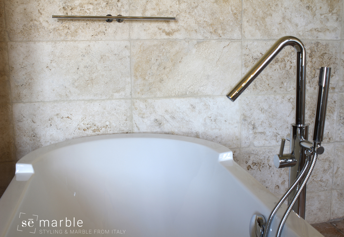SEMARBLE TRAVERTINO INTERIOR DESIGN bathtub low